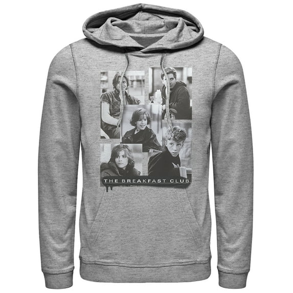 Men's The Breakfast Club Character Photos Pull Over Hoodie Athletic Heather Medium