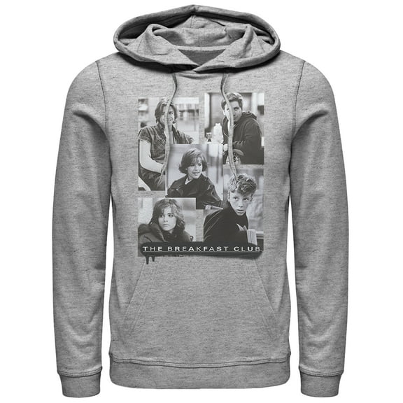 Men's The Breakfast Club Character Photos Pull Over Hoodie Athletic Heather Small