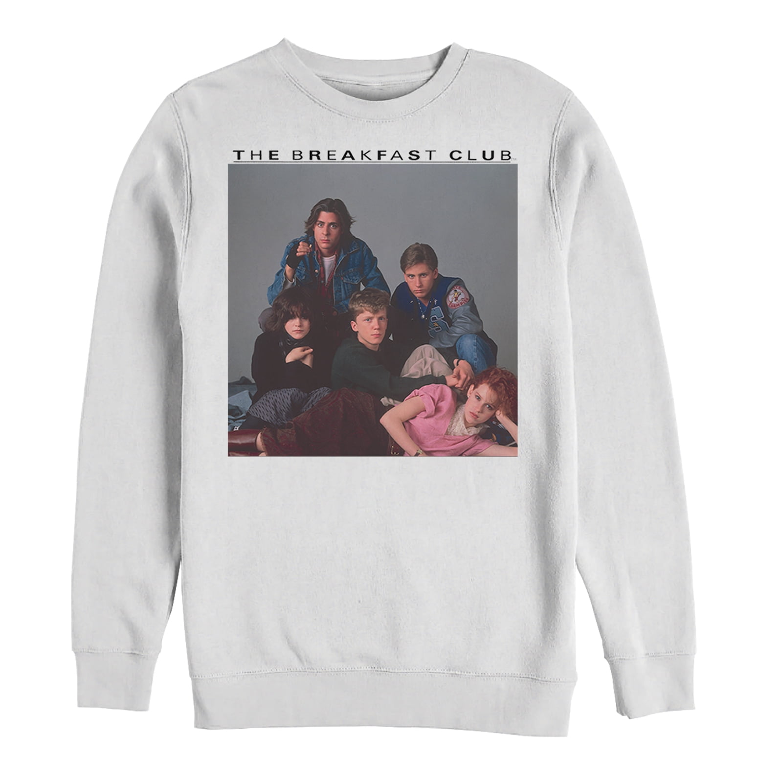 Men s The Breakfast Club Detention Group Pose Sweatshirt White 2X Large Walmart