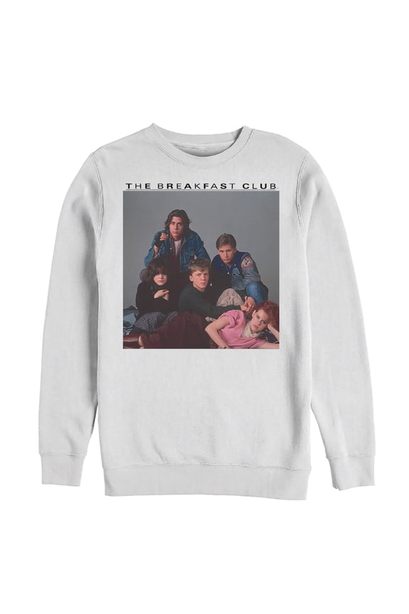 Men's The Breakfast Club Detention Group Pose Sweatshirt White Medium