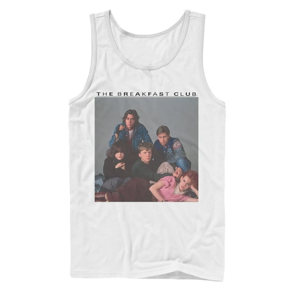 Men's The Breakfast Club Detention Group Pose  Tank Top White Small