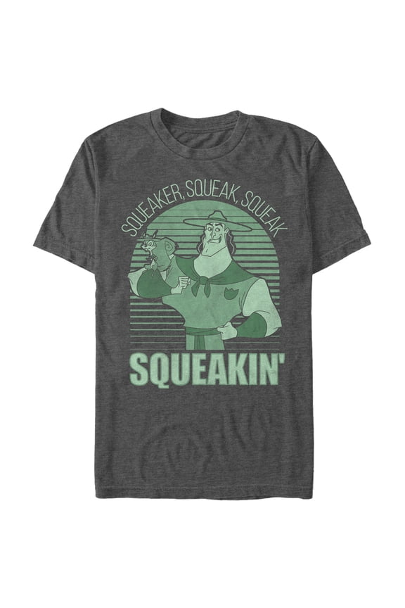 Men's The Emperor's New Groove Kronk Squirrel Squeak Graphic Tee Charcoal Heather 2X Large