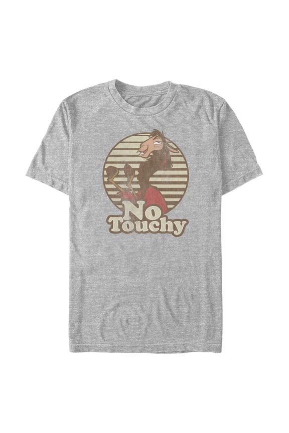 Men's The Emperor's New Groove Kuzco No Touchy Graphic Tee Athletic Heather Large