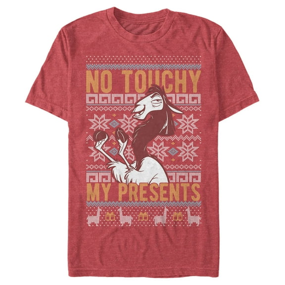 Men's The Emperor's New Groove The Emperor's New Groove Kuzco No Touchy  Graphic Tee Red Heather 2X Large