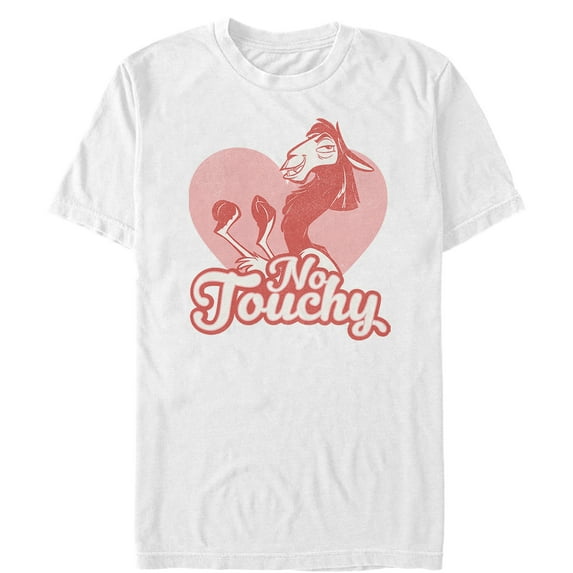 Men's The Emperor's New Groove Valentine Kuzco No Touchy Graphic Tee White 2X Large