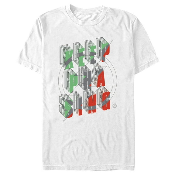 Men's The Flash 3D Keep Phasing Graphic Tee White Large