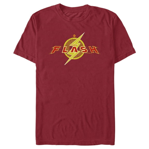 Men's The Flash Animated Logo  Graphic Tee Cardinal 3X Large