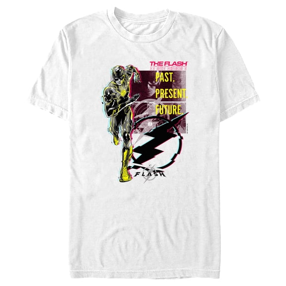 Men's The Flash Barry Allen Glitch Graphic Tee White 2X Large