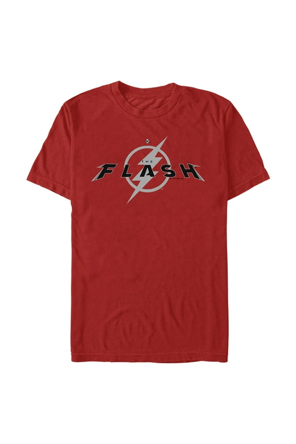 Men's The Flash Black Official Logo  Graphic Tee Red Large