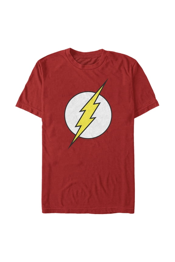Men's The Flash Classic Logo Graphic Tee Red Small