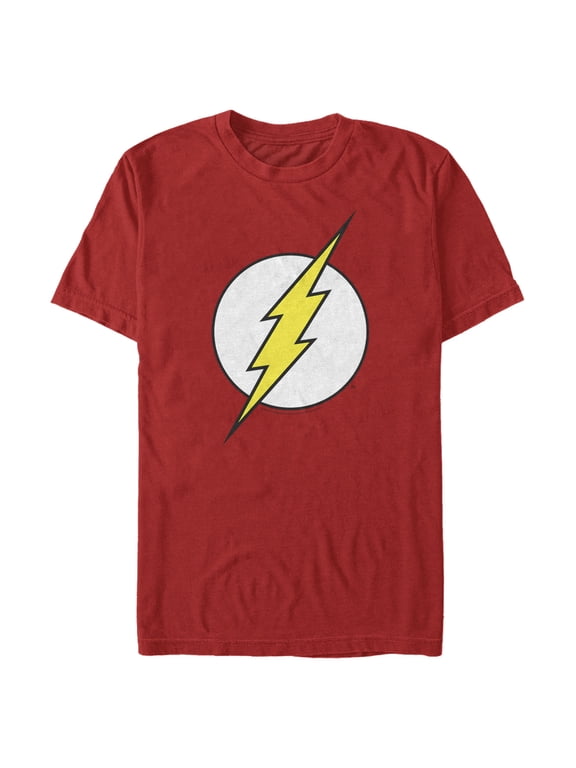 Men's The Flash Classic Logo Graphic Tee Red Small