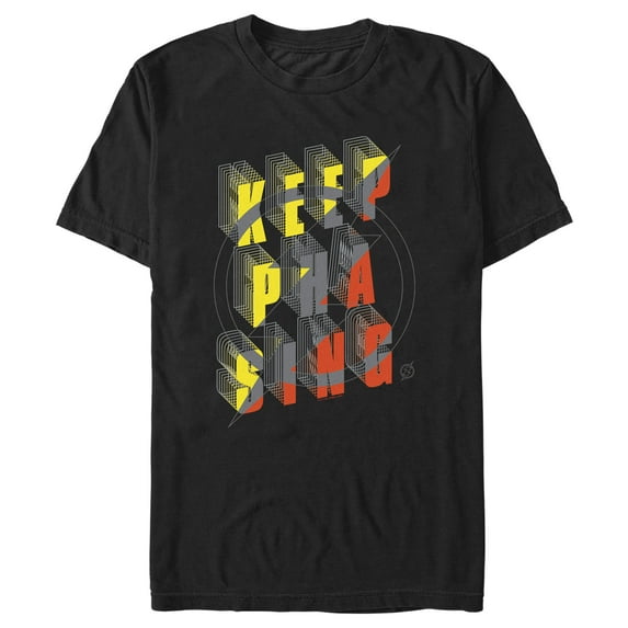 Men's The Flash Keep Phasing Lightning Bolt Graphic Tee Black Large