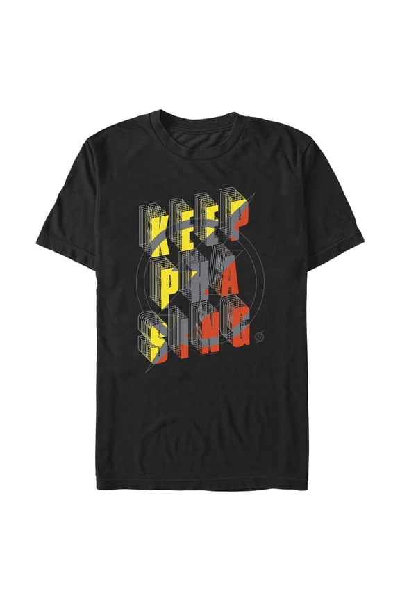 Men's The Flash Keep Phasing Lightning Bolt Graphic Tee Black Medium
