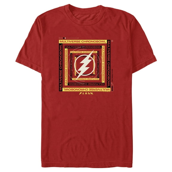 Men's The Flash Multiverse Chronobowl Graphic Tee Red 3X Large