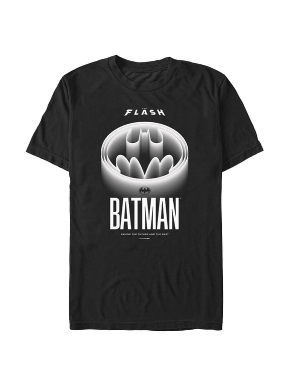 Men's The Flash Official Superhero Logos Graphic Tee Black X Large