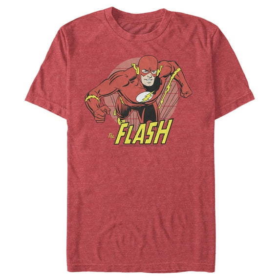 Men's The Flash Running Portrait Graphic Tee Red Heather Medium