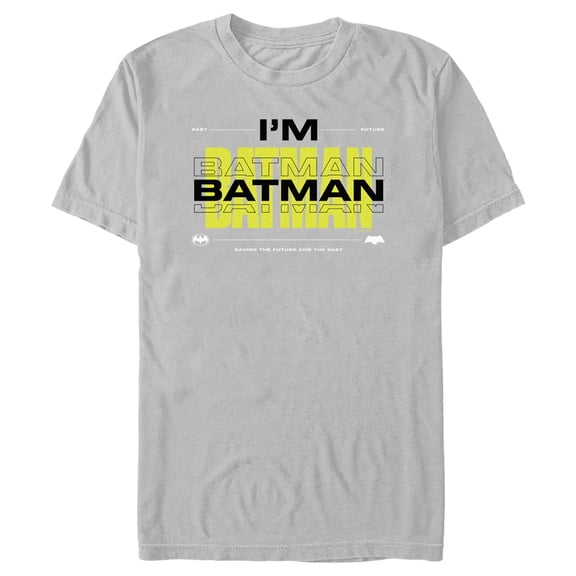 Men's The Flash Saving the Future Batman Graphic Tee Silver 3X Large