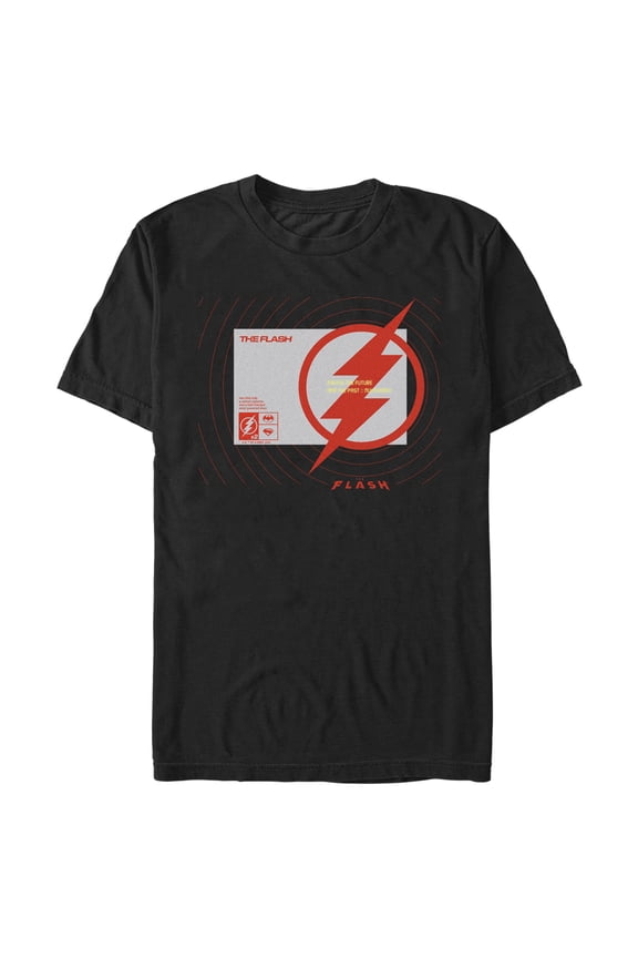 Men's The Flash Saving the Future and the Past Lighting Bolt Graphic Tee Black X Large