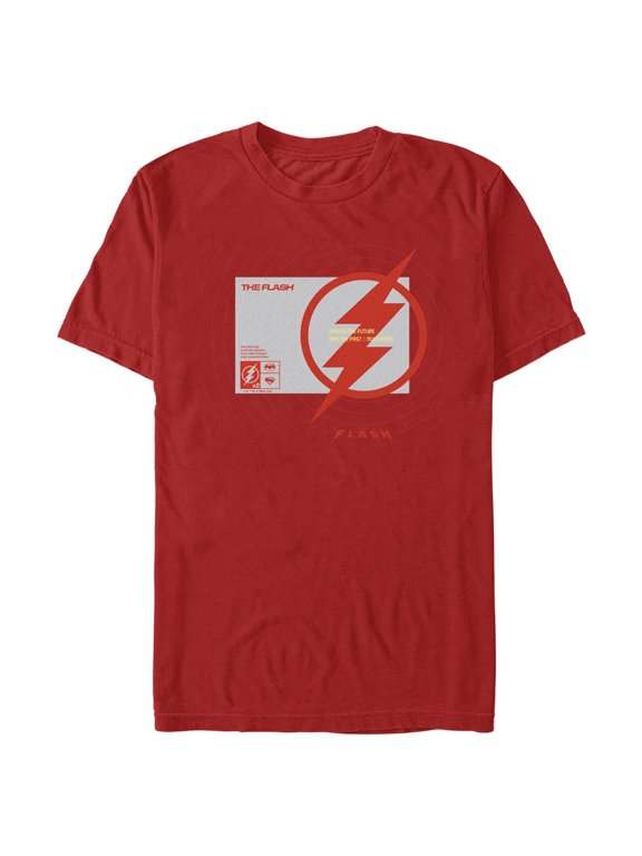 Men's The Flash Saving the Future and the Past Lighting Bolt Graphic Tee Red 2X Large
