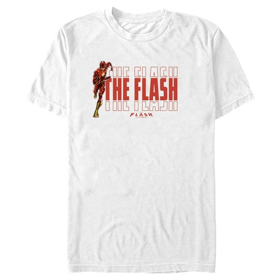 Men's The Flash Speedster Barry Allen Logo  Graphic Tee White 3X Large