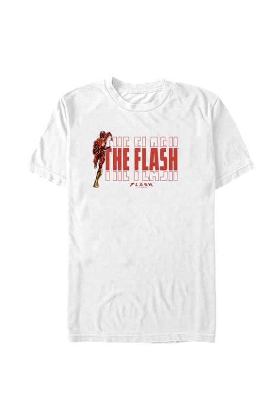 Men's The Flash Speedster Barry Allen Logo  Graphic Tee White 3X Large