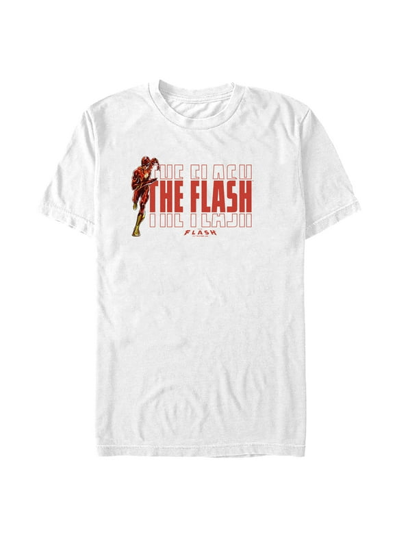 Men's The Flash Speedster Barry Allen Logo  Graphic Tee White 3X Large