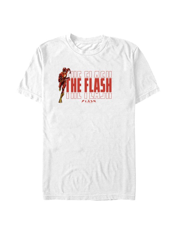 Men's The Flash Speedster Barry Allen Logo Graphic Tee White Medium