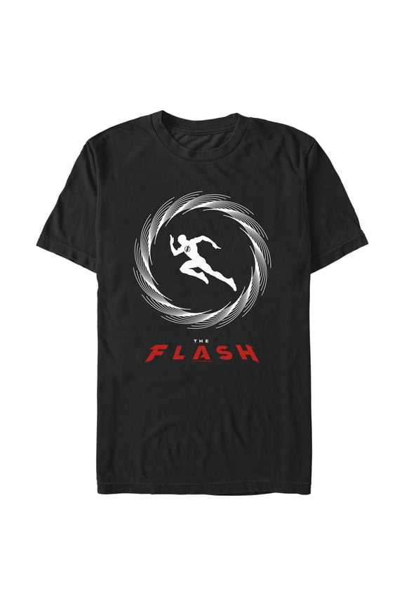 Men's The Flash Speedster Barry Allen Silhouette Graphic Tee Black 2X Large