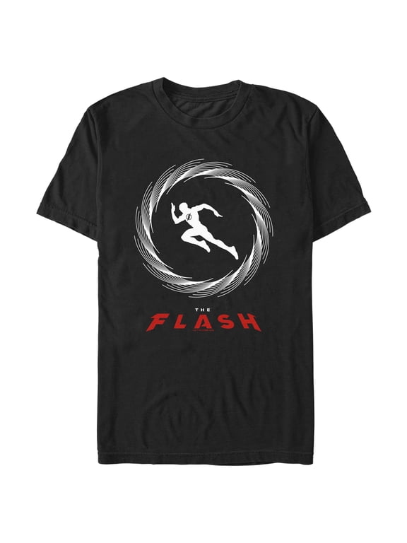Men's The Flash Speedster Barry Allen Silhouette Graphic Tee Black Large