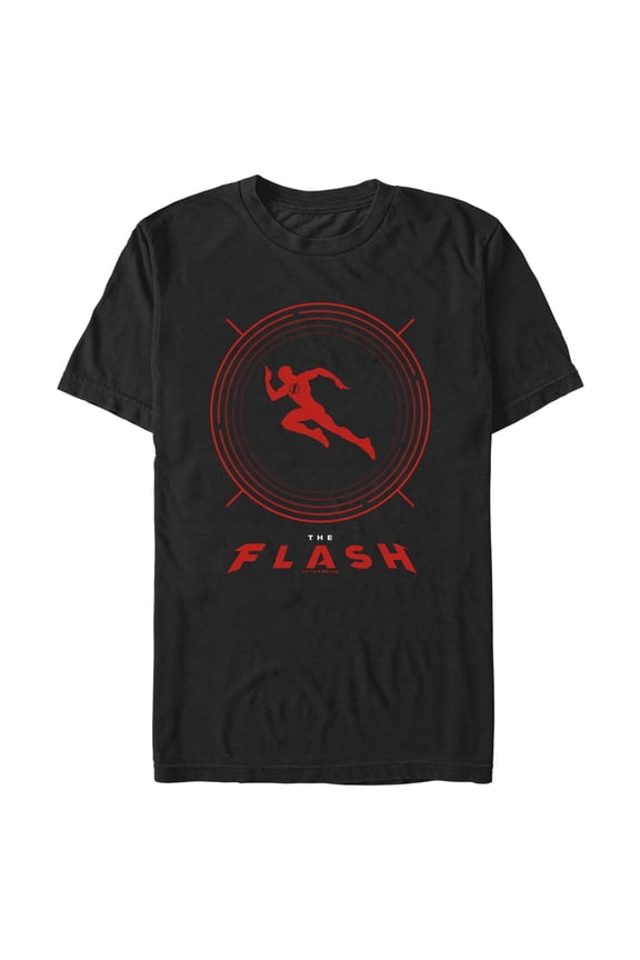 Men's The Flash Speedster Red Silhouette Graphic Tee Black 3X Large
