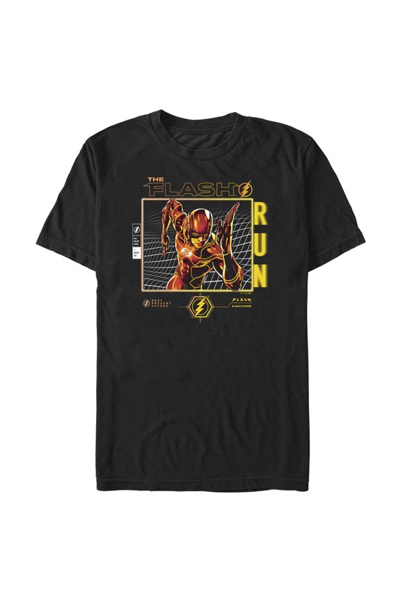 Men's The Flash Speedster Run  Graphic Tee Black 3X Large