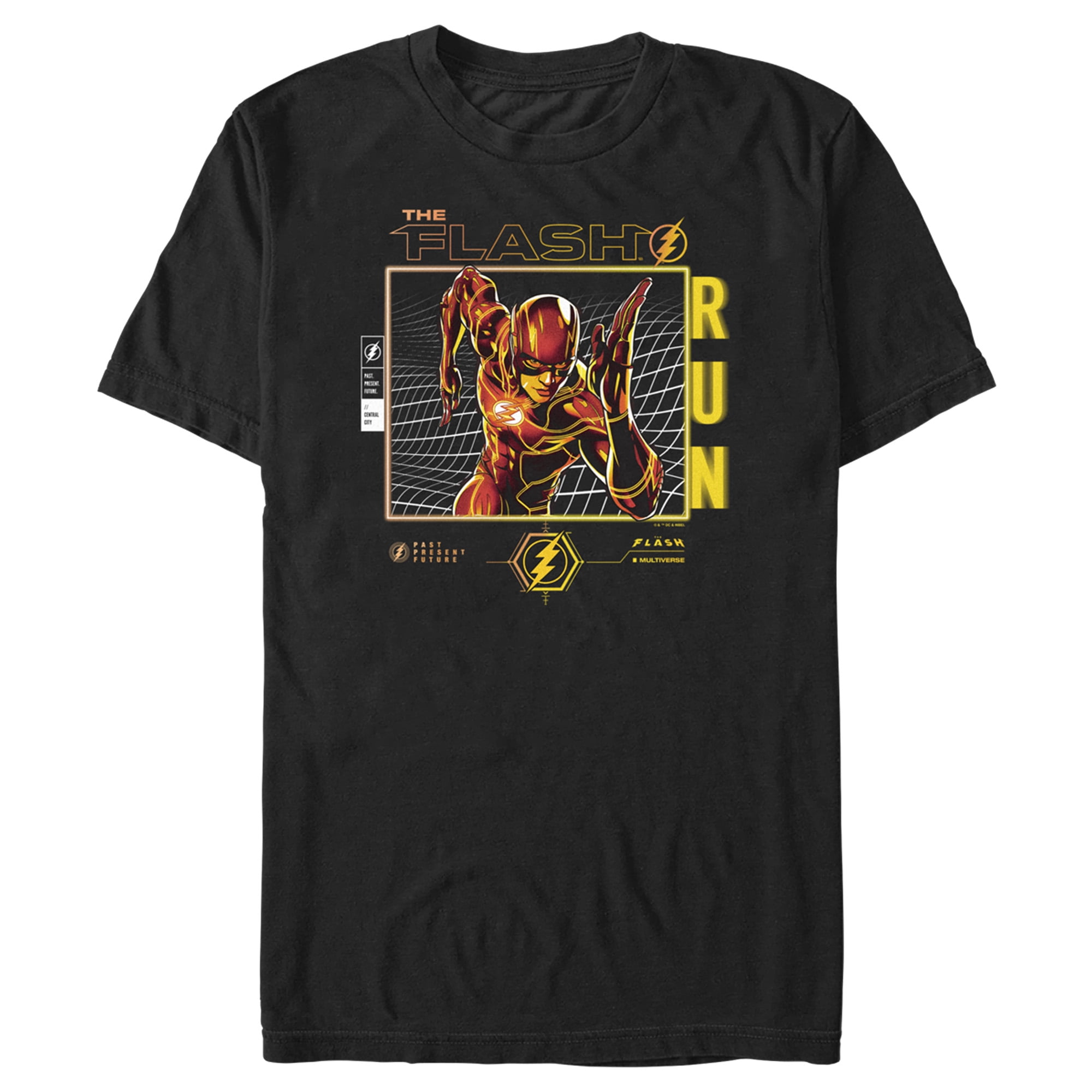Men's The Flash Speedster Run Graphic Tee Black X Large