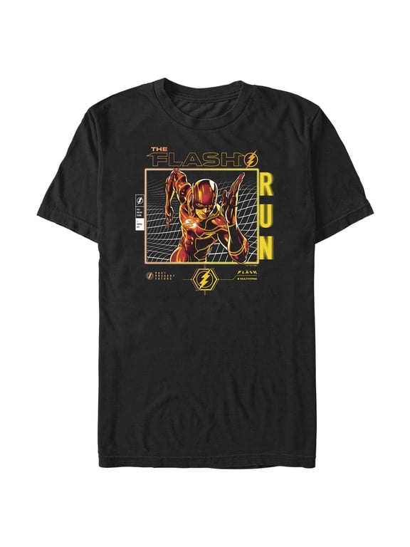 Men's The Flash Speedster Run Graphic Tee Black X Large