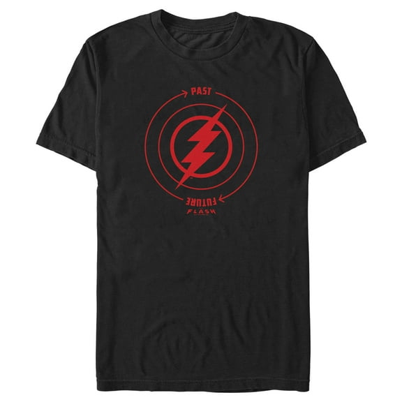 Men's The Flash Time Travel Lightning Bolt  Graphic Tee Black 2X Large