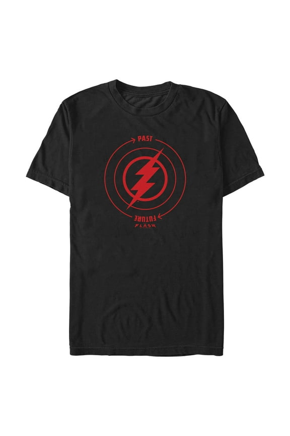 Men's The Flash Time Travel Lightning Bolt Graphic Tee Black 2X Large