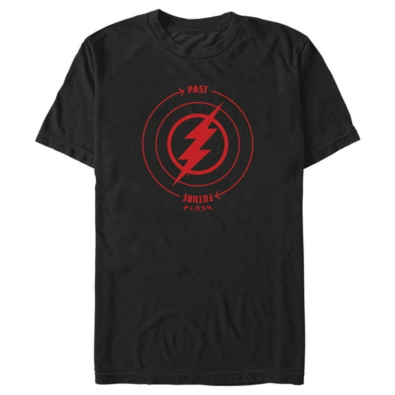 Men's The Flash Time Travel Lightning Bolt Graphic Tee Black X Large
