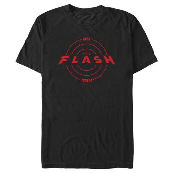 Men's The Flash Time Travel Logo Graphic Tee Black Large