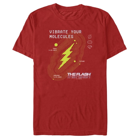 Men's The Flash Vibrate Your Molecules Graphic Tee Red Large