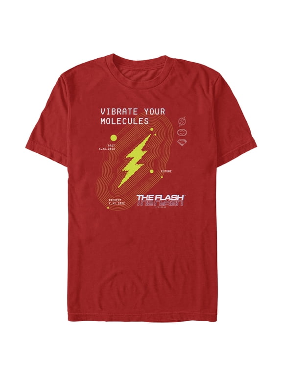 Men's The Flash Vibrate Your Molecules Graphic Tee Red Large