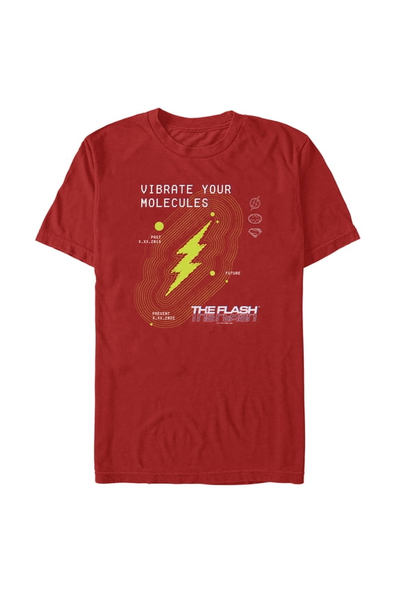 Men's The Flash Vibrate Your Molecules Graphic Tee Red X Large