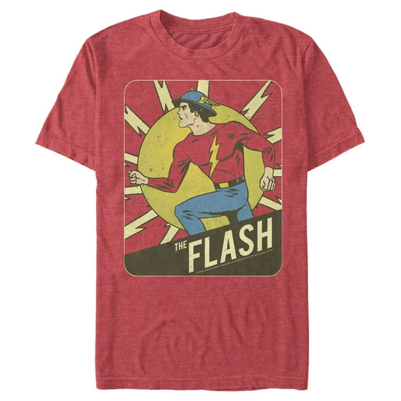 Men's The Flash Vintage Frame Graphic Tee Red Heather 2X Large