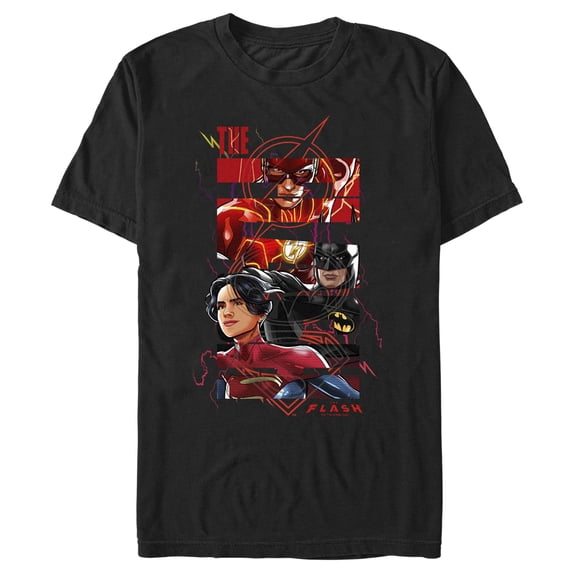 Men's The Flash comics Book Superheroes Graphic Tee Black Large