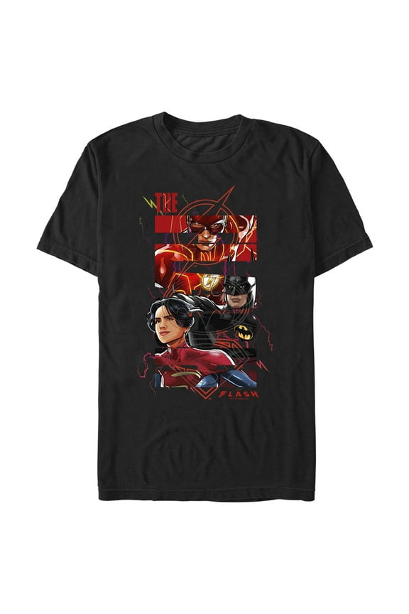 Men's The Flash comics Book Superheroes Graphic Tee Black Medium