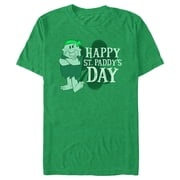 Mens The Flintstones Barney Happy St. Paddys Day Graphic Tee Kelly Heather Large