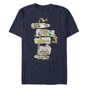 Men's The Flintstones Direction Sign Graphic T-Shirt