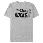 Mens The Flintstones Fathers Day Fred Flintstone This Dad Rocks Graphic Tee Athletic Heather Medium