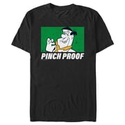 Mens The Flintstones Fred Pinch Proof Graphic Tee Black 3X Large