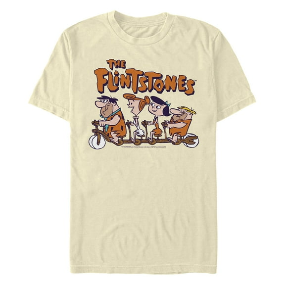 Men's The Flintstones Group Bike Riding Graphic T-Shirt