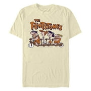 Mens The Flintstones Group Bike Riding Graphic T-Shirt