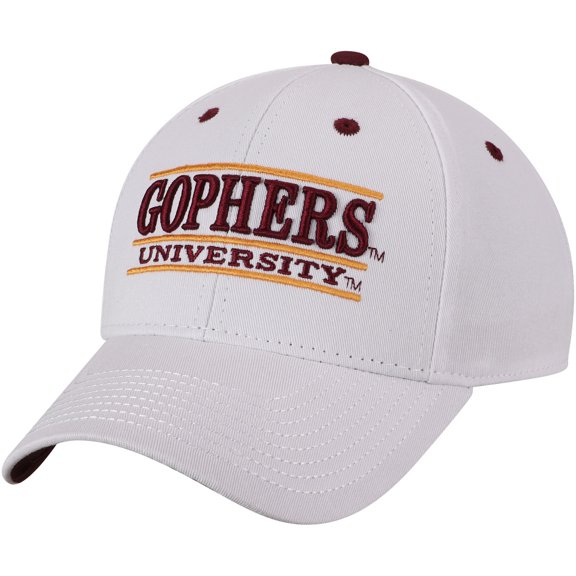 Men's The Game White Minnesota Golden Gophers Classic Bar Adjustable Snapback Hat - OSFA